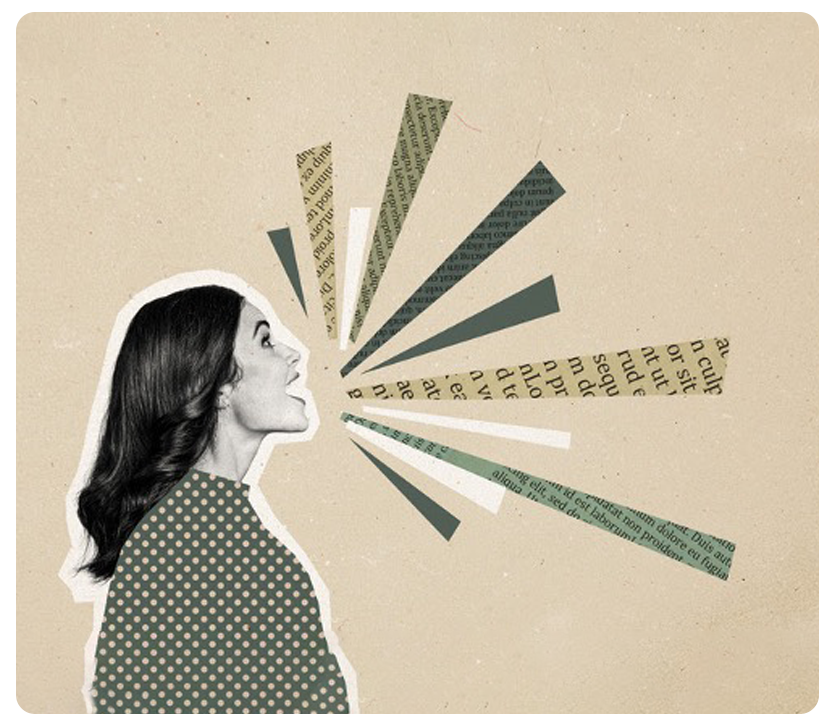 woman shouting