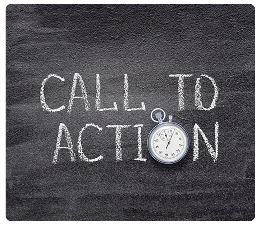 call to action written on a chalkboard